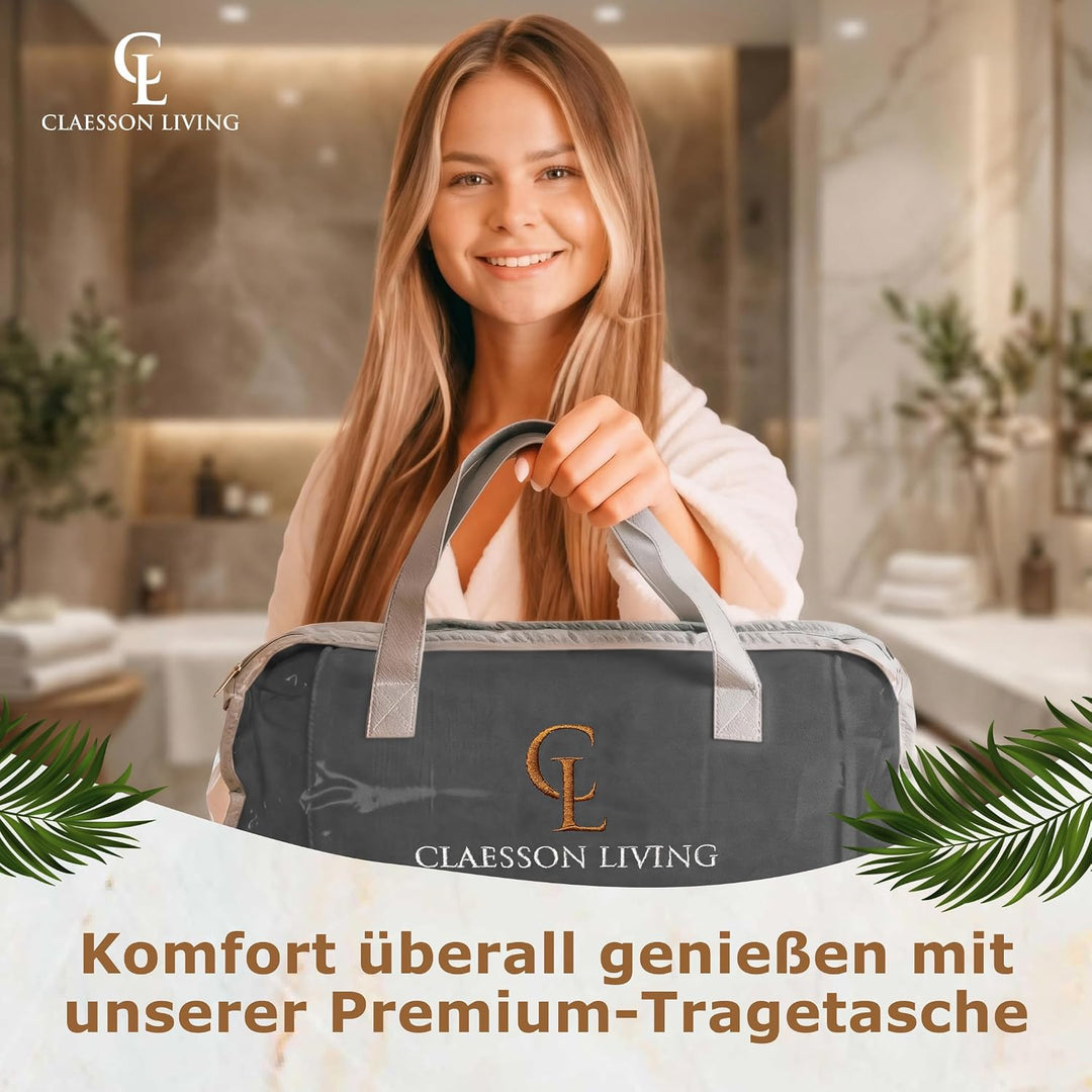 Badewannenkissen Ganzkörper Badekissen (152x56cm) - Badewannenmatte mit Kopfstütze (11cm) unterstütz