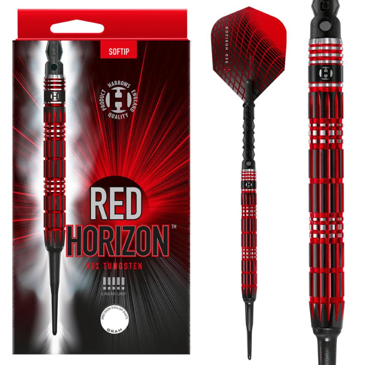Harrows Soft Darts Red Horizon 90% Tungsten Softtip Dart Softdart Hochwertiger Tungsten Dart mit Sch