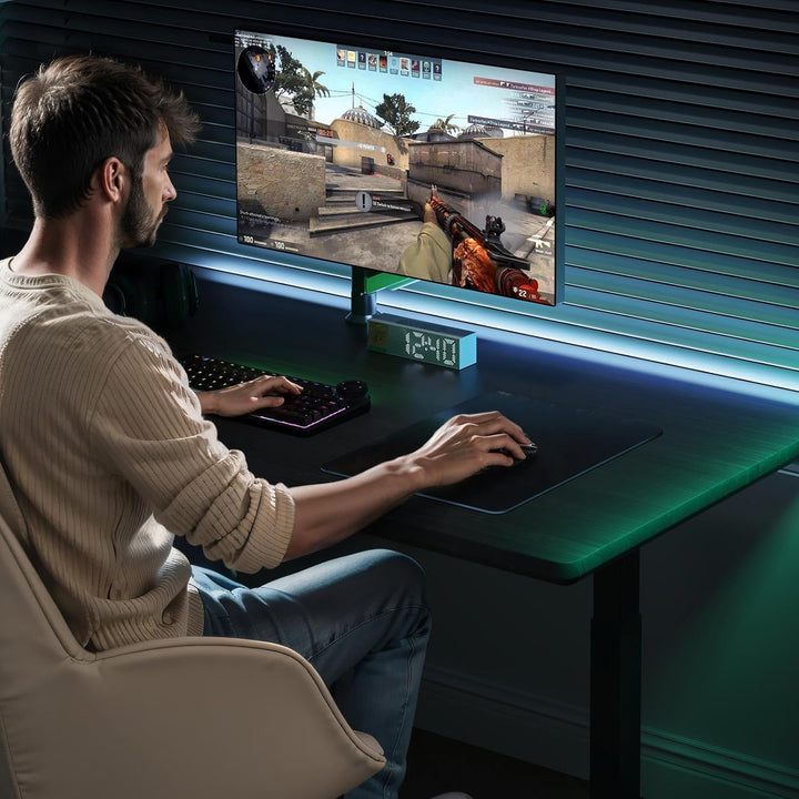 DAWNTREES Glas-Gaming-Mauspad, genaue und schnelle Mausverfolgung, gehärtetes Glas, rutschfeste Gumm
