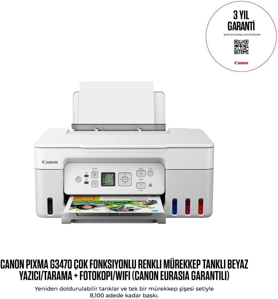 Canon G3470 EUM/EMB WH, Tintenstrahldrucker, weiss