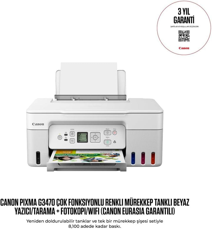 Canon G3470 EUM/EMB WH, Tintenstrahldrucker, weiss