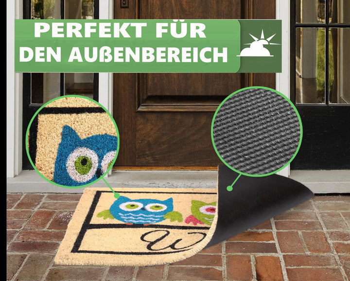 Betz 3er Kokosmatte aus 100% Kokos -Fussmatte - Fussabstreifer –Schmutzfangmatte Grösse 45 cm x 75 c