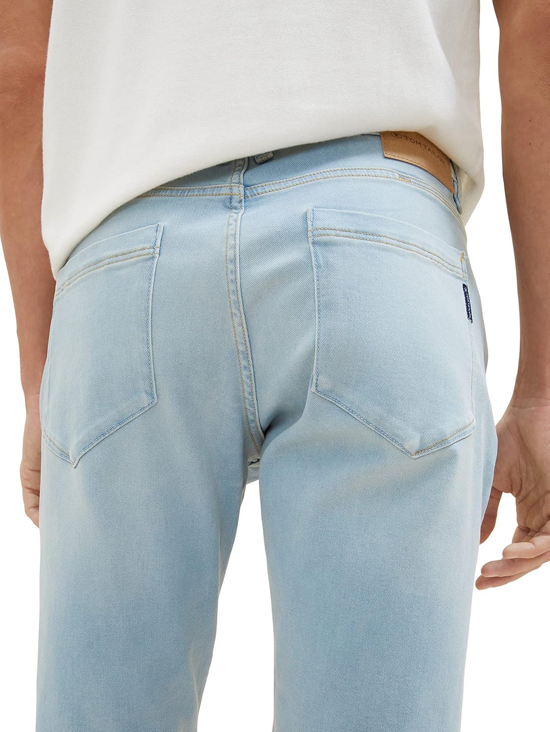 TOM TAILOR Herren Jeans Bermuda Shorts mit Stretch, 30 10117 - Used Bleached Blue Denim