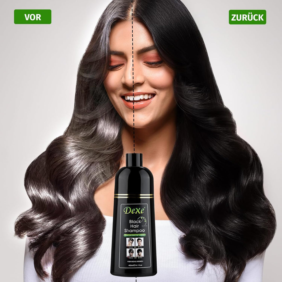 Instant Black Hair Shampoo Haarfärbeshampoo Für Männer & Frauen- Einfach Zu Benutzen -100% Grauabdec