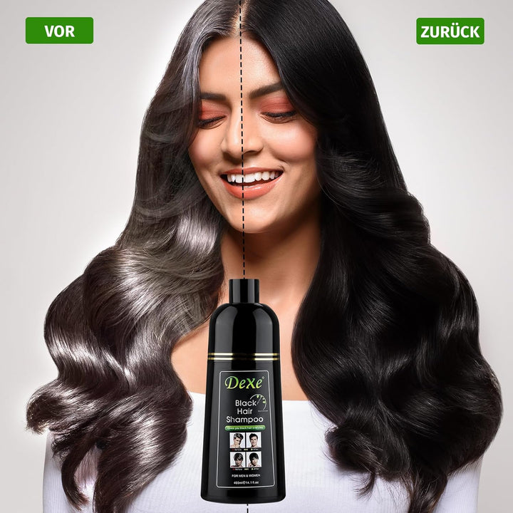 Instant Black Hair Shampoo Haarfärbeshampoo Für Männer & Frauen- Einfach Zu Benutzen -100% Grauabdec