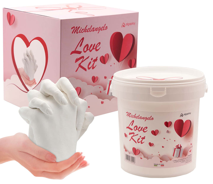 Michelangelo KIT Hände Handabdruck Set. Kreative Geschenk-Idee für Paare und Freunde. Perfekt für Ho