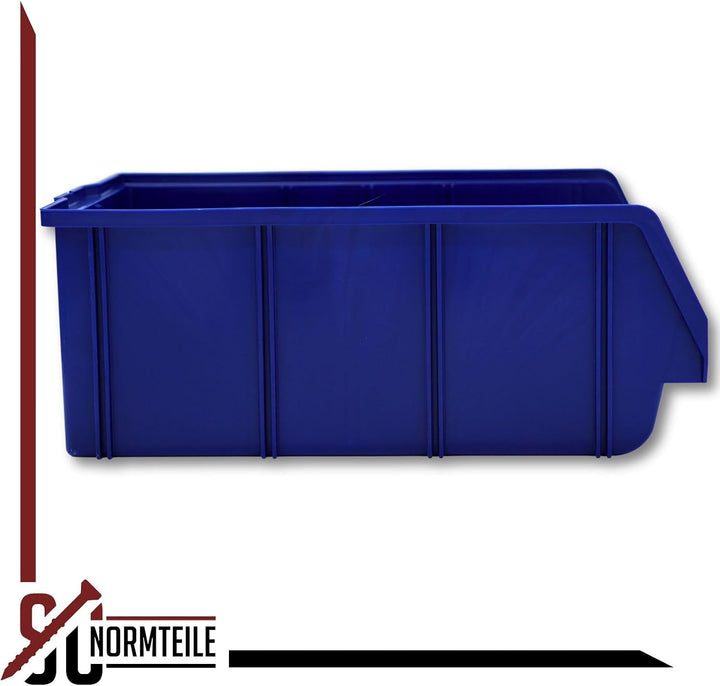 SC-Normteile Sichtbox 8 Stück Grösse 1 (489 x 304 x 185 mm) Blau – PP Kunststoff, stapelbar – Stapel