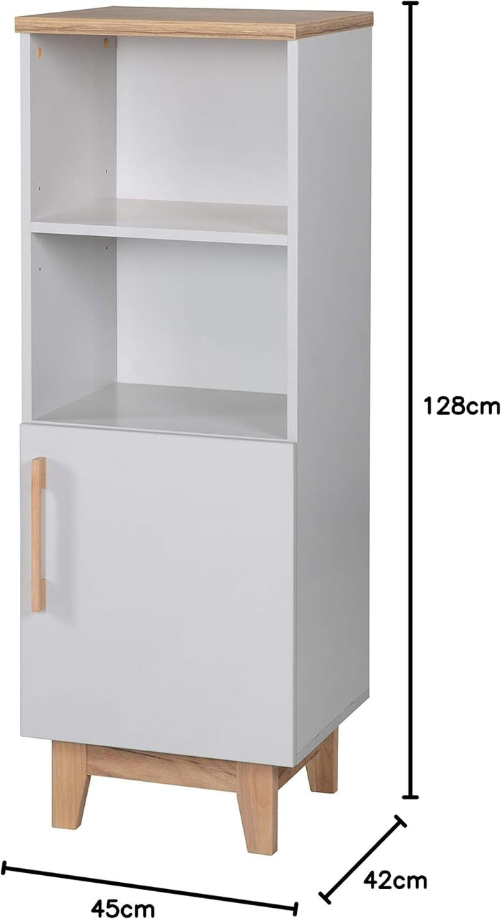 roba Standregal 'Caro', lichtgrau, aus Holz für Babyzimmer und Kinderzimmer mit Soft Close-Technik,