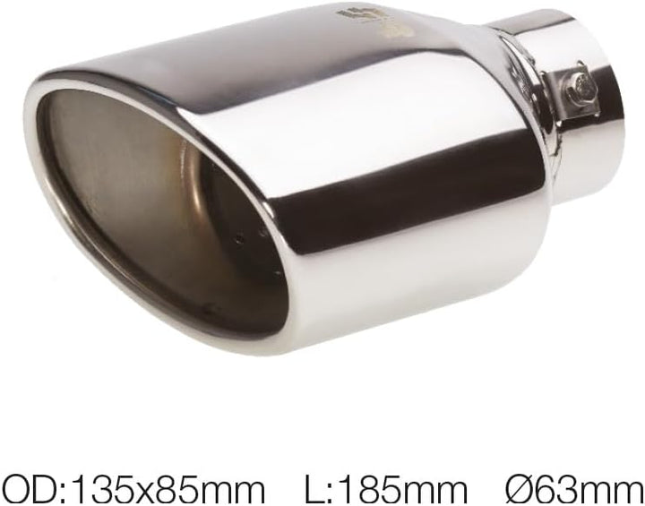 Simoni Racing TRX/74 Exhaust Tip Oval, INOX