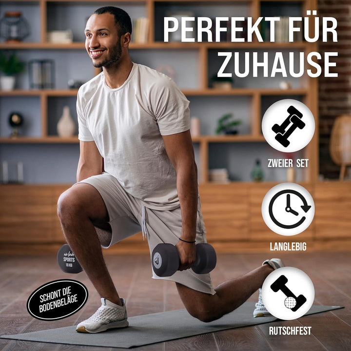 Apollo Hantel Set Kurzhantel | 2 Hanteln | 2er Hantelset | Gewichte für Krafttraining | Kurzhanteln