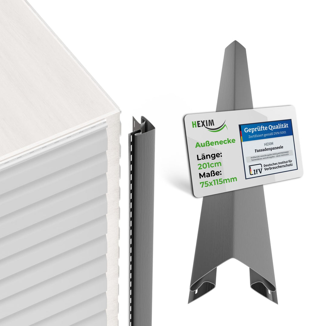 HEXIM Siding Fassadenpaneele aussen Fassadenverkleidung wetterfest Kunststoffpanelee PVC-U Verkleidu