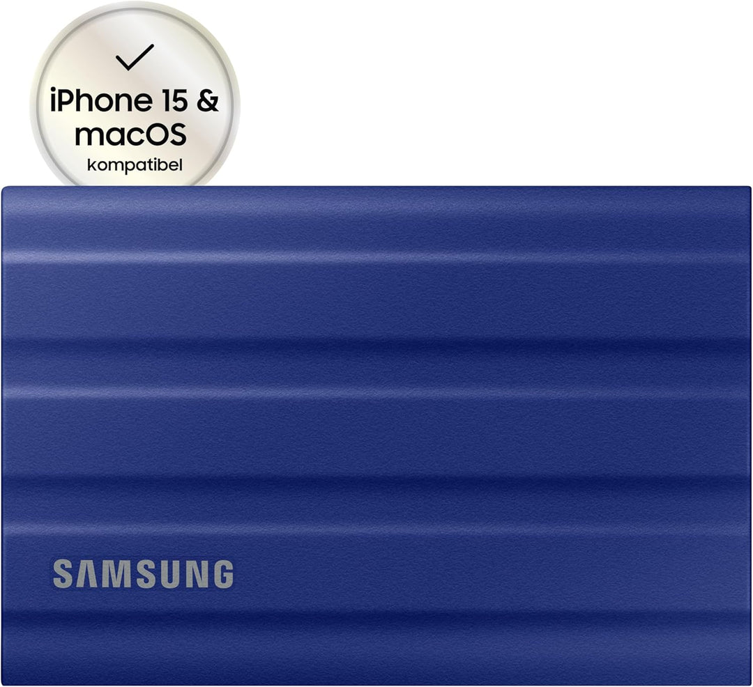 Samsung Portable SSD T7 Shield, 1 TB, USB 3.2 Gen.2, 1.050 MB/s Lesen, 1.000 MB/s Schreiben, Robuste