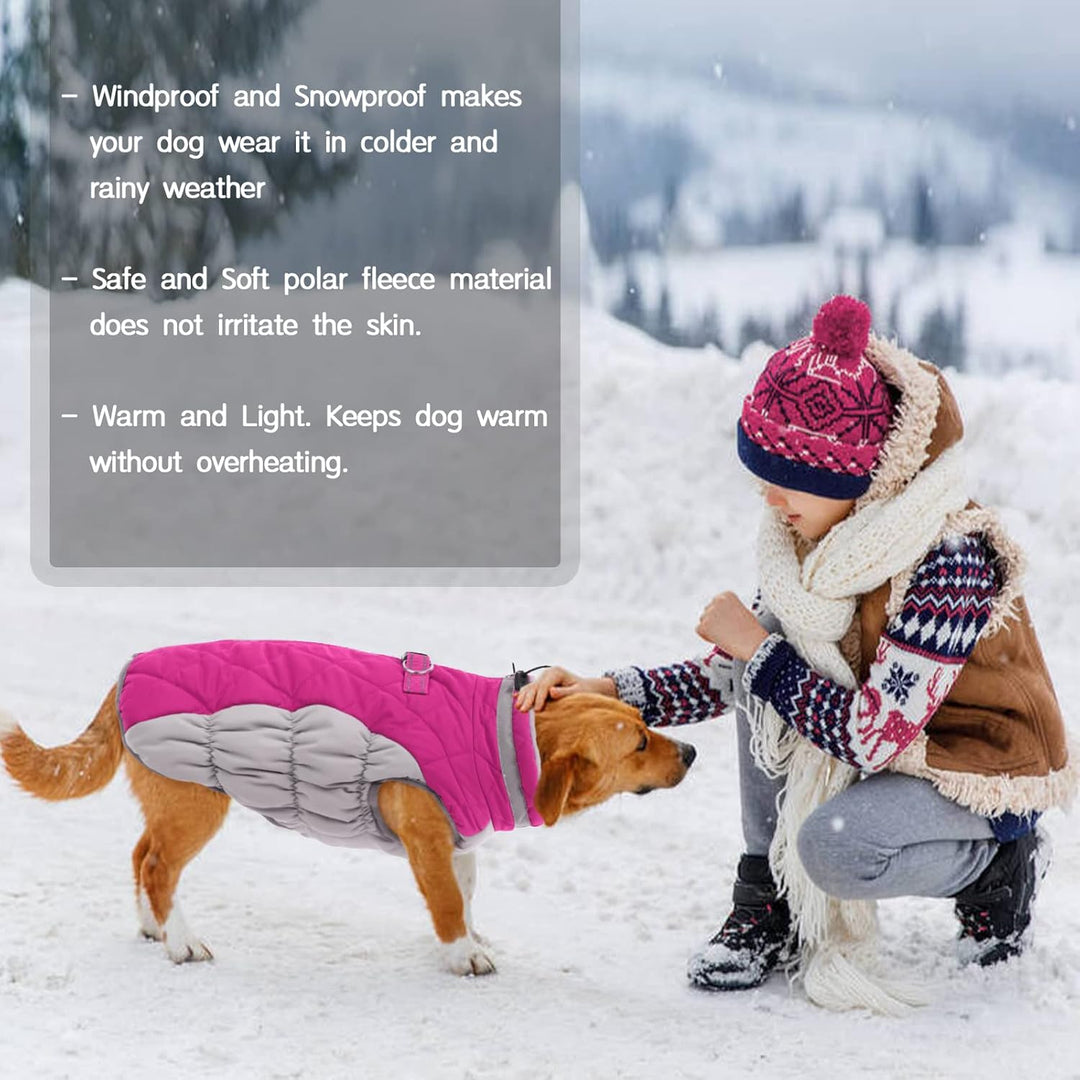Kuoser Hundejacke Hundemantel für Kleine Hunde Winterweste, Wasserdicht Hunde Wintermantel Jacke Win
