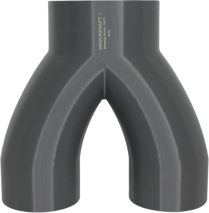 DRUCKKRAFT 2-Wege Abzweig Rohr DN100 - DN75 | Abzweigstück | Y-Verteiler | Absauganlage | Rohrverbin