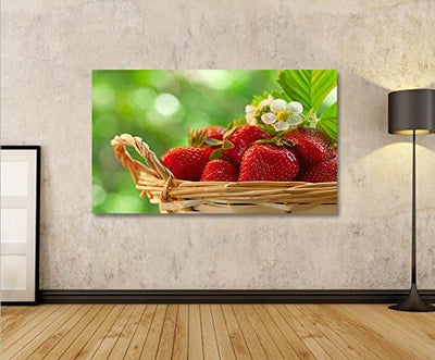 islandburner Bild Bilder auf Leinwand Erdbeeren Küchenbild 1p XXL Poster Leinwandbild Wandbild Dekoa