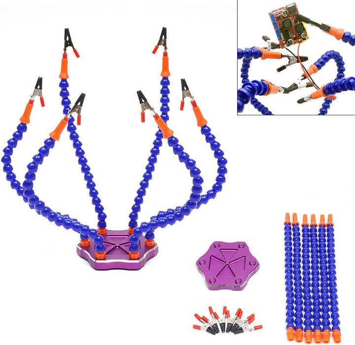 Dritte Hand Ltstation, 6 Arme Flexibel Helfende Hnde, 360 Grad Helfende Hand, Flexible, 6 Arme Lten