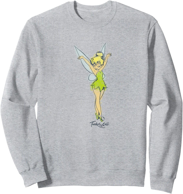 Disney Peter Pan Tinker Bell Watercolor Sketch Sweatshirt