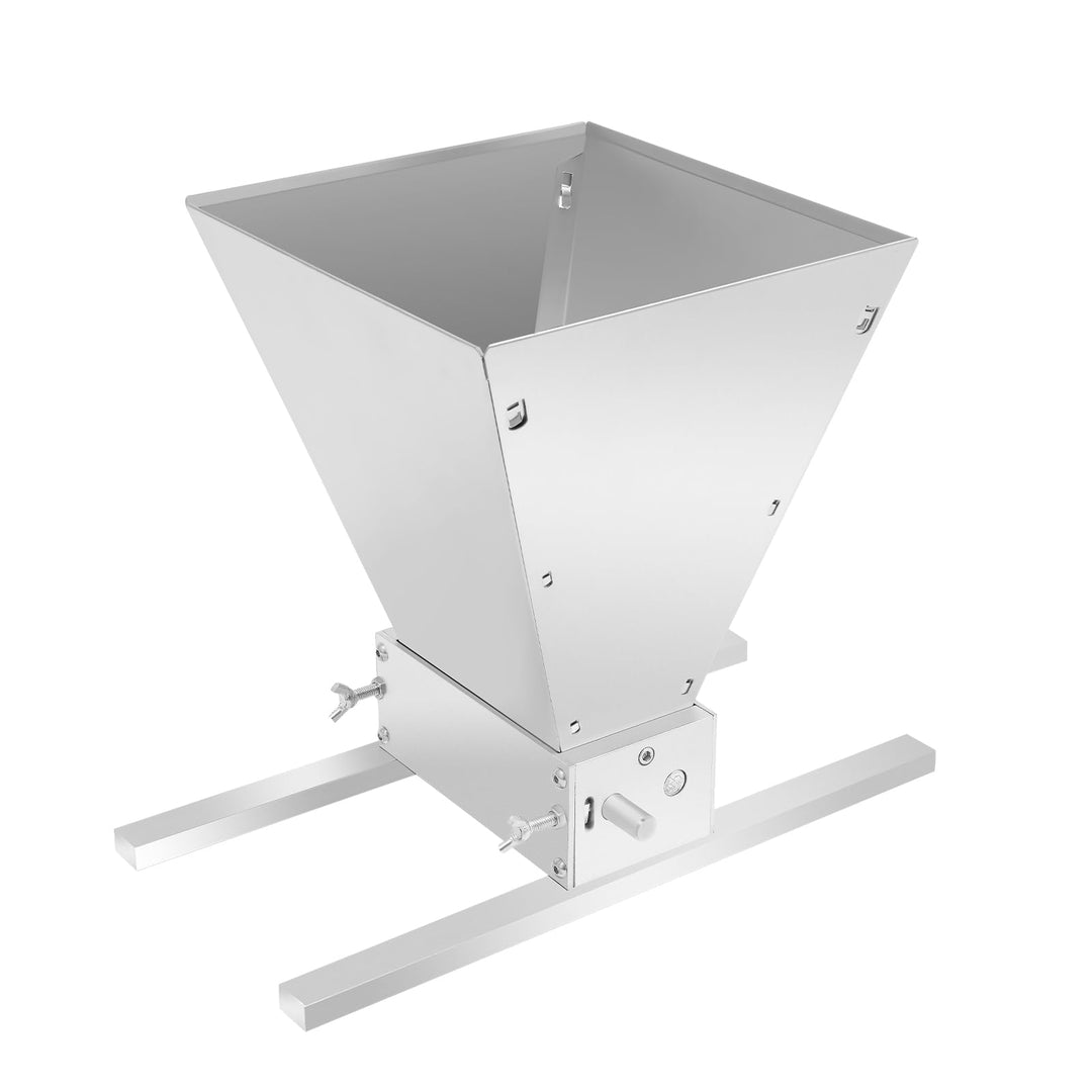 Getreidemühle Manuell, Edelstahl und Kohlenstoffstahl, 4L Trichter, 0-2,5mm Walzenabstand, Handkurbe