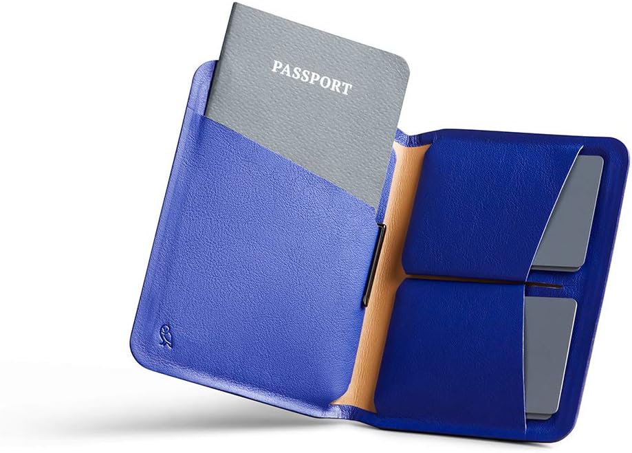 Bellroy Apex Passport Cover (Leder-Reisepasshülle, RFID-Schutz) - PepperBlue, Pepperblue