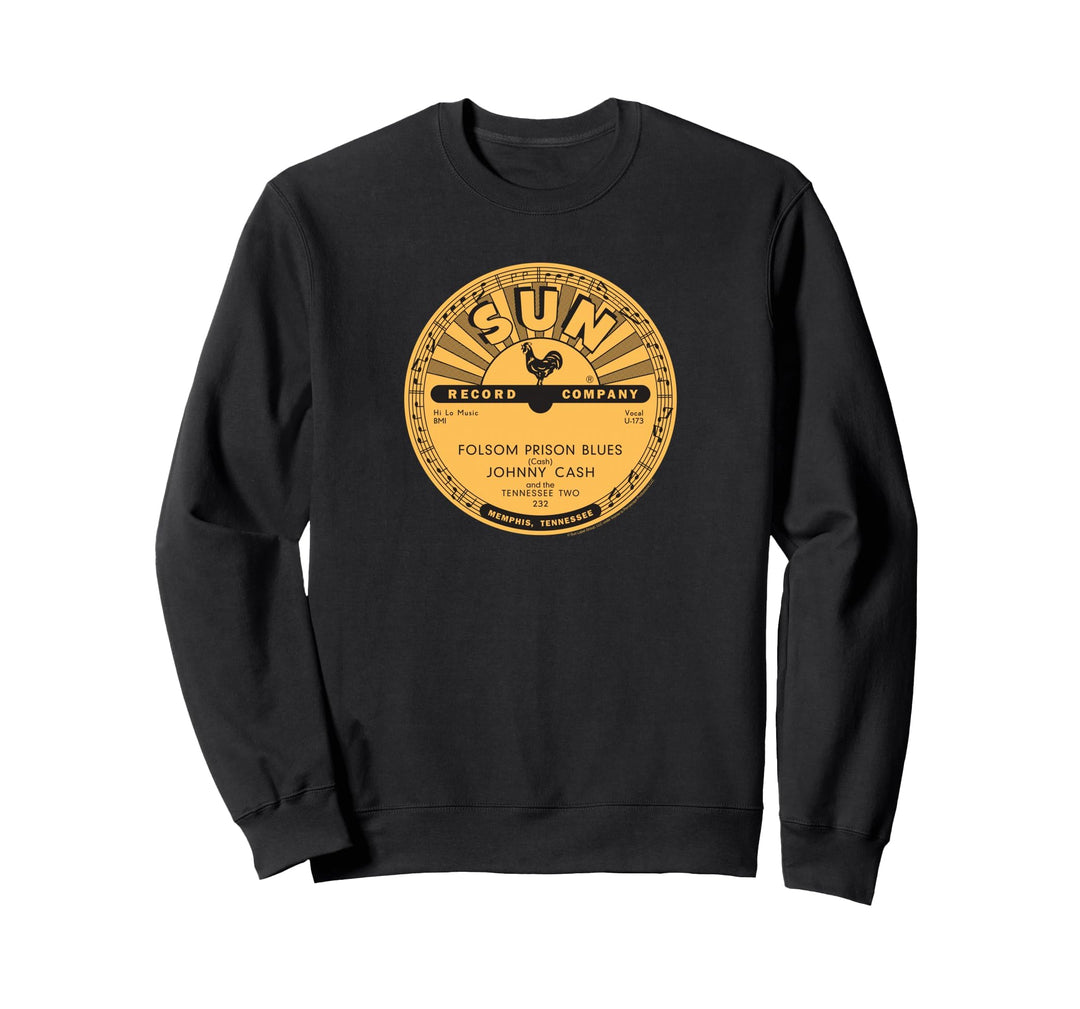 Sun Records Johnny Cash Folsom Prison Blues Vinyl Sweatshirt
