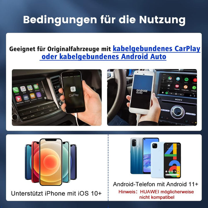 CarlinKit 5.0 2025 Neu Eingetroffen EIN Innovativer Dual-Conversion-Wireless-Adapter,Online-Musik/Ka