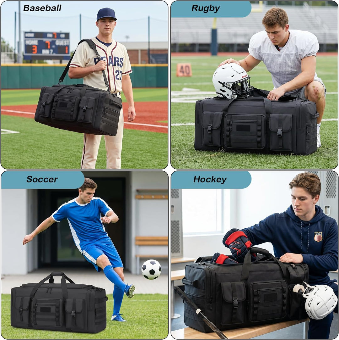 135L XXL Reisetasche Handgepäck Herren grosse Sporttasche mit Schuhfach & Isolierte Tasche für Train