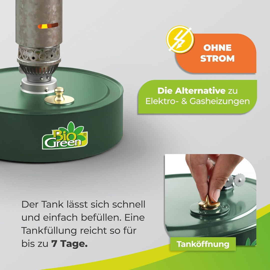 BioGreen Paraffin-Gewächshaus-Heizung WARMAX POWER 4 | max. 300 Watt Heizleistung | für Gewächshäuse