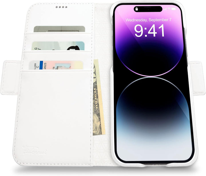 Dreem Fibonacci iPhone 14 Plus Brieftaschen-Etui / 2-in-1 stossfestes Etui und abnehmbares Folio aus