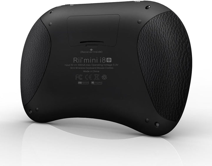 Rii Mini i8+ Wireless (QWERTZ) - Mini Beleuchtete Tastatur mit Multi-Touch Maus-Pad für Smart TV, Mi