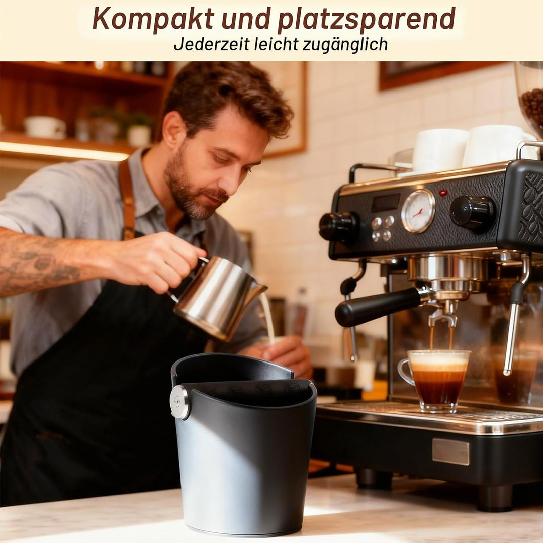 Abklopfbehälter für Siebträger Espresso-Abschlagbox Knock Box Kaffeesatz Abschlagbehälter mit Heraus