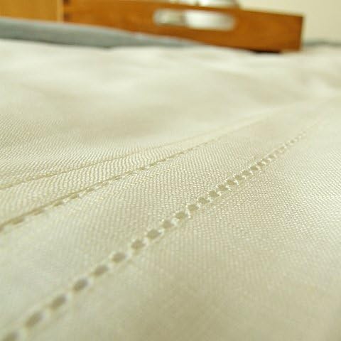 LinenMe Bettbezug Grauweiss mit Hohlsaum, Weiss, 135 x 210 cm, 135 x 210 cm