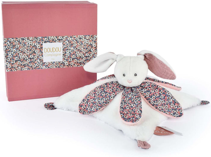 Doudou et Compagnie - Boh'aime Kuscheltier Hase, Rosa, 27 cm – Geschenk zur Geburt – schöne Geschenk