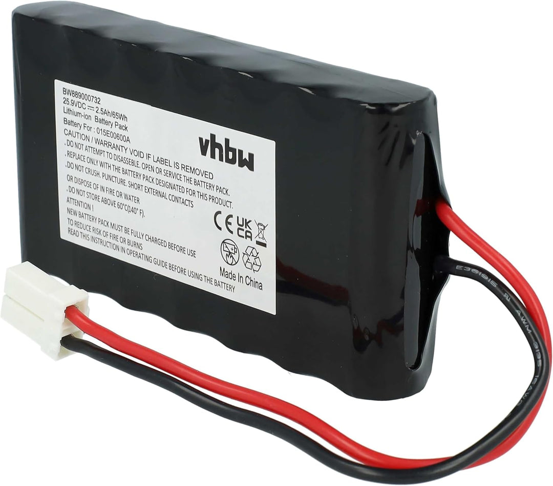 vhbw Akku kompatibel mit Ambrogio L20, L15 Rasenmäher (2500mAh, 25,9V, Li-Ion)