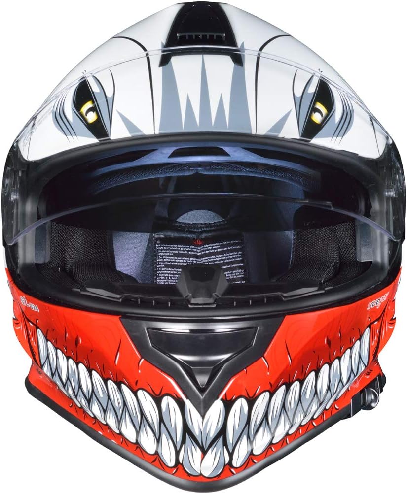 RT-824 Integralhelm Motorradhelm Kinderhelm Motorrad Integral Roller Helm rueger Red Hollow L (59-60