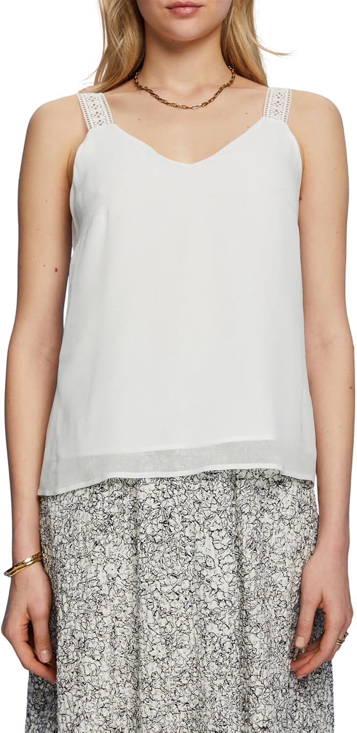 ESPRIT Damen Bluse M 100/White, M 100/White