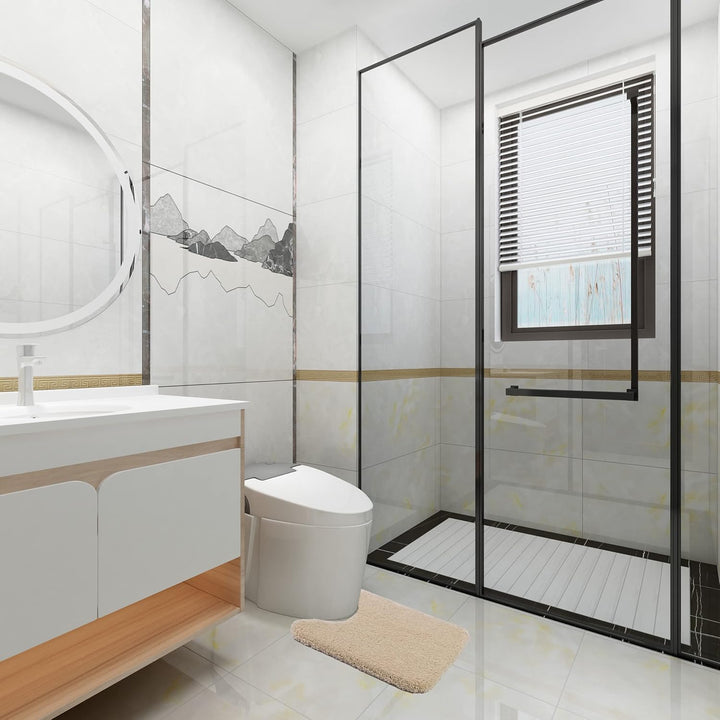 ROLIZOE WC Vorleger mit Ausschnitt Extrem Dicker WC Teppich rutschfest Klovorleger Hochsaugfähige St