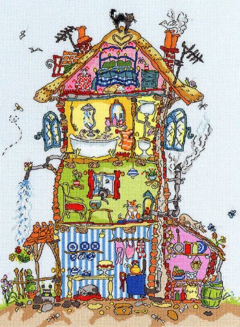 Bothy Threads Kreuzstich-Set "Hütte", 26x35cm, XCT8, Zählmuster