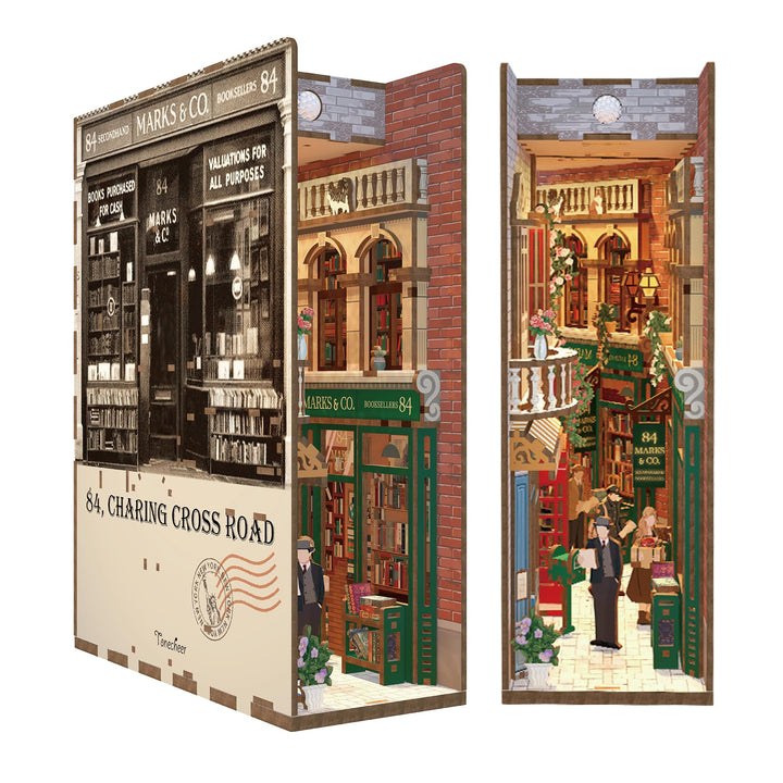 Tonecheer DIY Book Nook Kit Modellbausatz 3D Puzzle aus Holz für Erwachsene zum Baue Puppenhäuser Ha