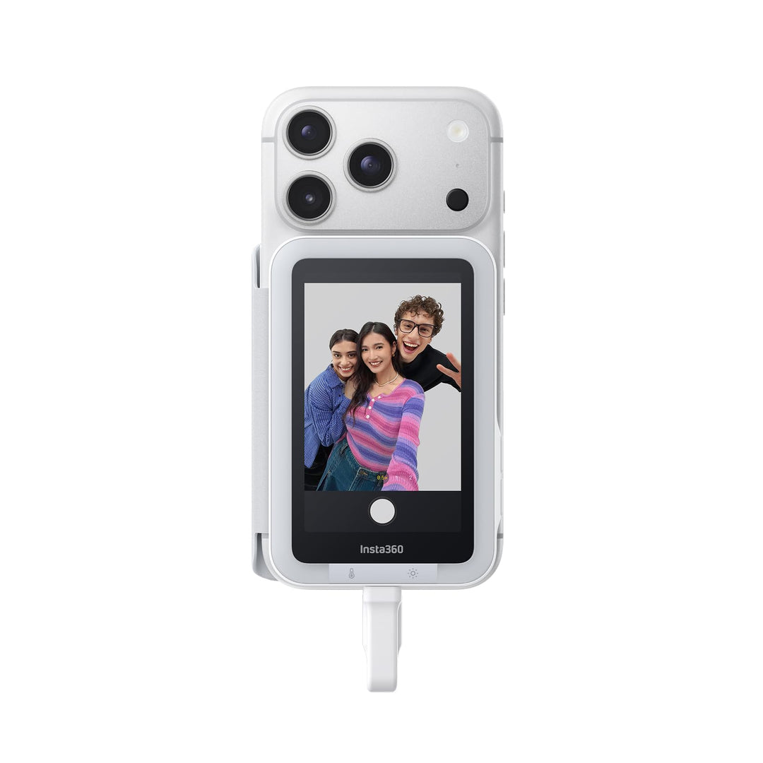 Insta360 Snap Selfie-Bildschirm mit Licht – Magnetischer 4K Selfie-Monitor für Selfies, Vlogging, Ko