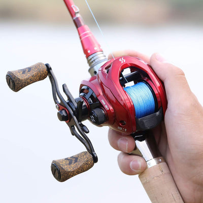 Sougayilang Baitcasting Rollen, 8:1 Übersetzung Angelrolle mit Magnetbremssystem Casting Reel, 9 + 1