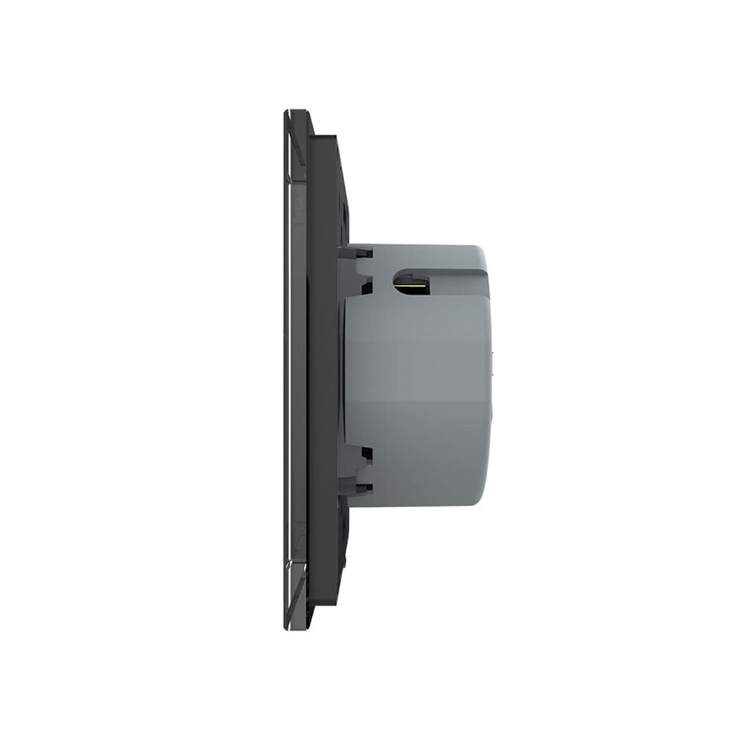 LIVOLO Lichtschalter und Wechselschalter/Kreuzschalter Wandschalter UP inkl. Glasrahmen in Schwarz