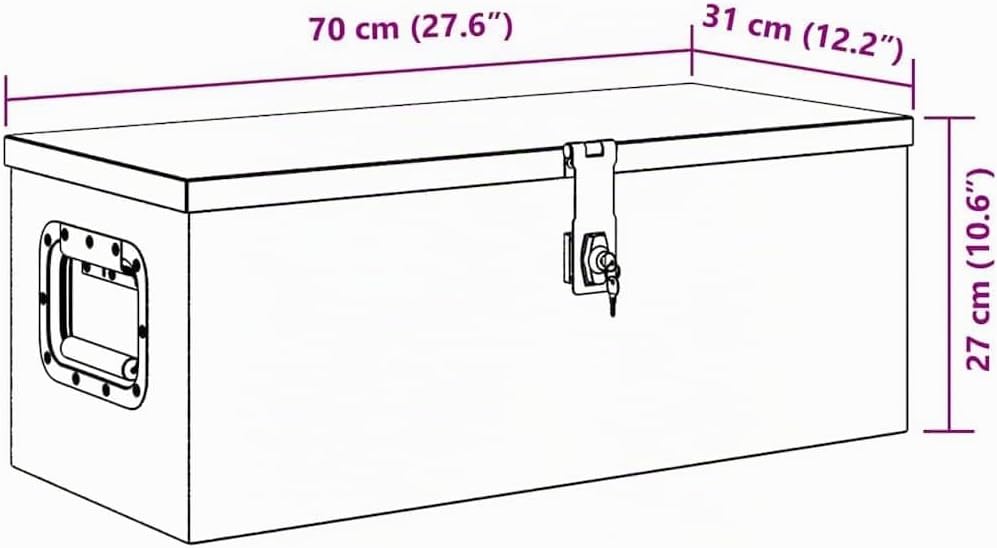 vidaXL Aufbewahrungsbox Aluminiumkoffer Aluminiumbox Lagerbox Lagerkiste Transportkoffer Transportki