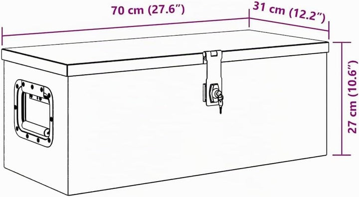 vidaXL Aufbewahrungsbox Aluminiumkoffer Aluminiumbox Lagerbox Lagerkiste Transportkoffer Transportki