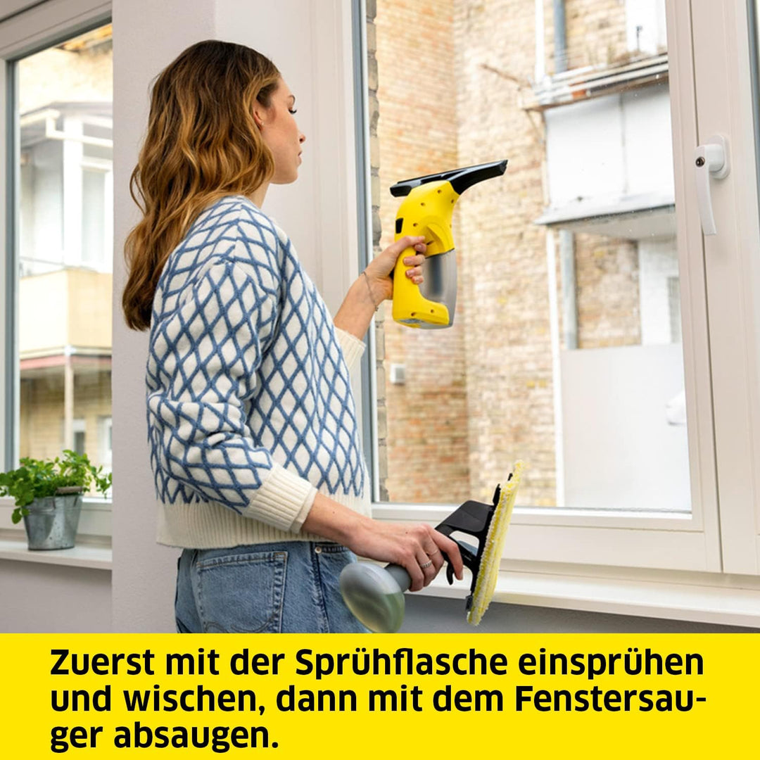 Kärcher Fenstersauger WV 1 Plus (Akkulaufzeit: 20 min, Gewicht: 0,5 kg, Flächenleistung je Akkuladun