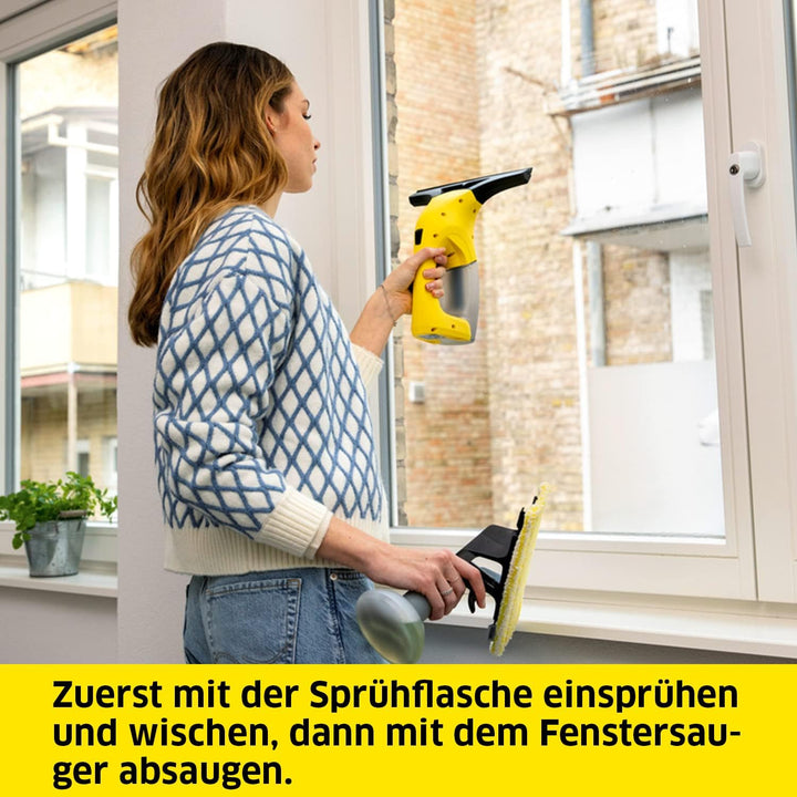 Kärcher Fenstersauger WV 1 Plus (Akkulaufzeit: 20 min, Gewicht: 0,5 kg, Flächenleistung je Akkuladun