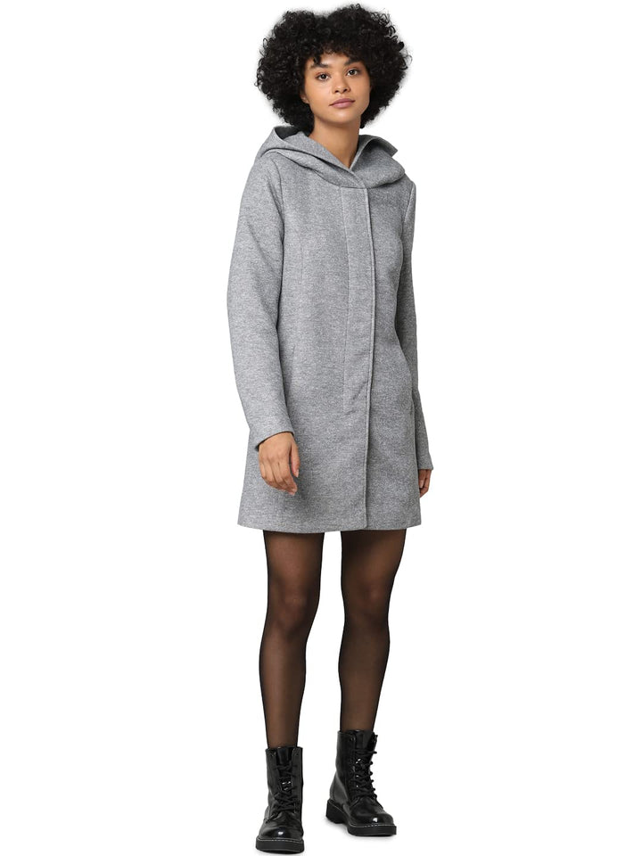 ONLY Female Mantel Klassischer XS Light Grey Melange, XS Light Grey Melange