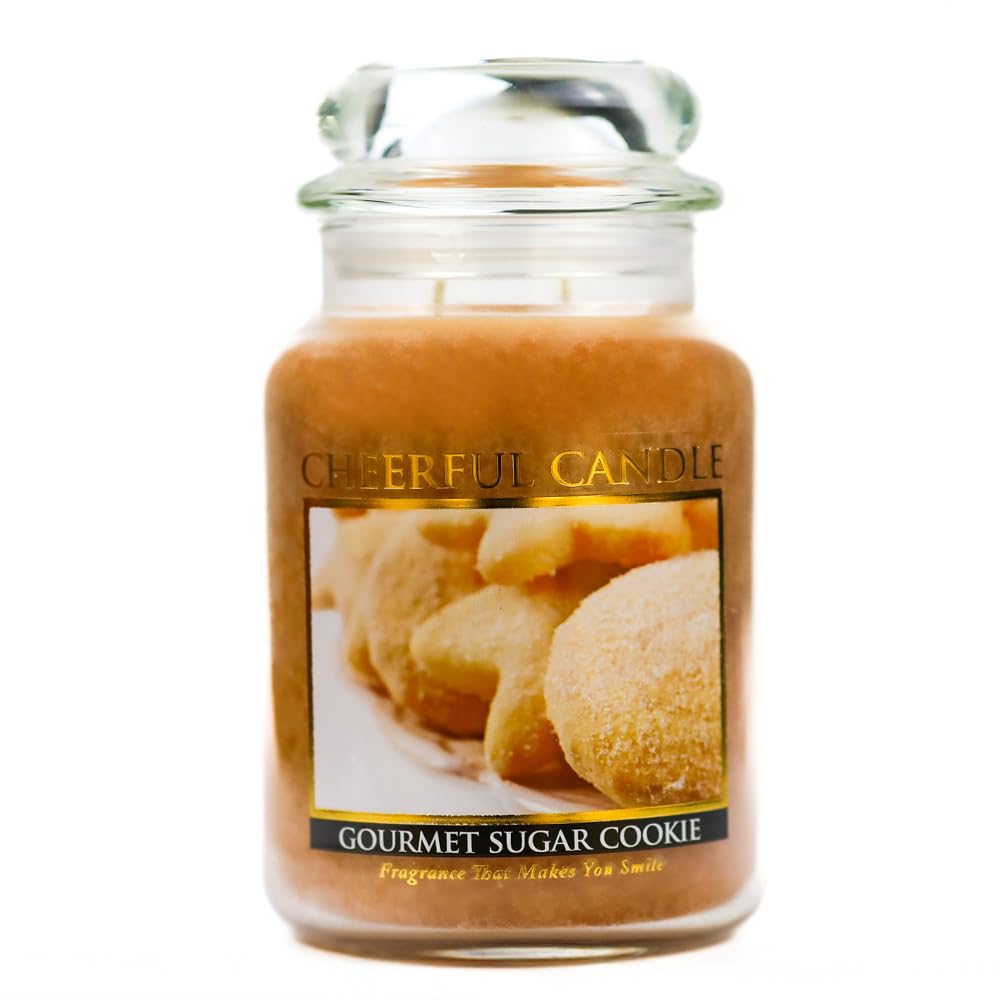 A Cheerful Giver Gourmet Sugar Cookies Jar Candle, 24-Ounce 24oz, 24oz
