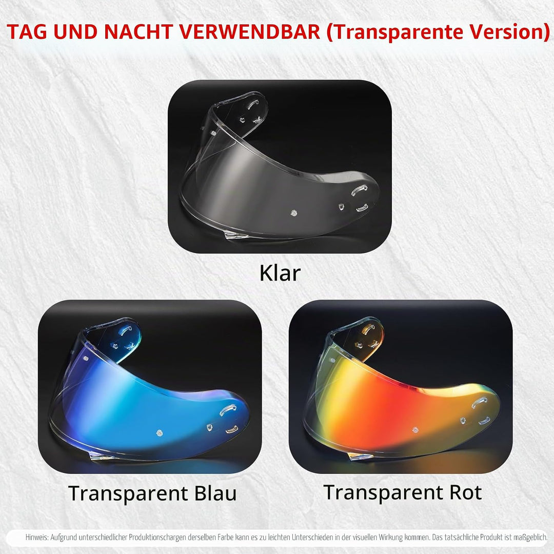 PSLER Helm Visier für Neotec 2 - Verspiegelt Helmvisier für Shoei Neotec 2 CNS-3 Getöntes Visier Mot