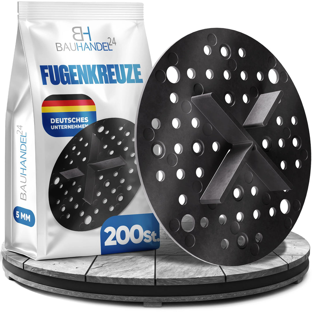 Bauhandel24 Fugenkreuze 5mm für Terrassenplatten Plattenlager Auflage Pads mit Teller Aussenbereich