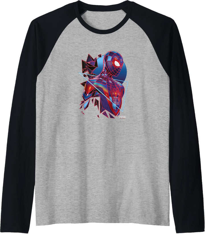 Marvel Spider-Man: Miles Morales Shattered Portrait Raglan